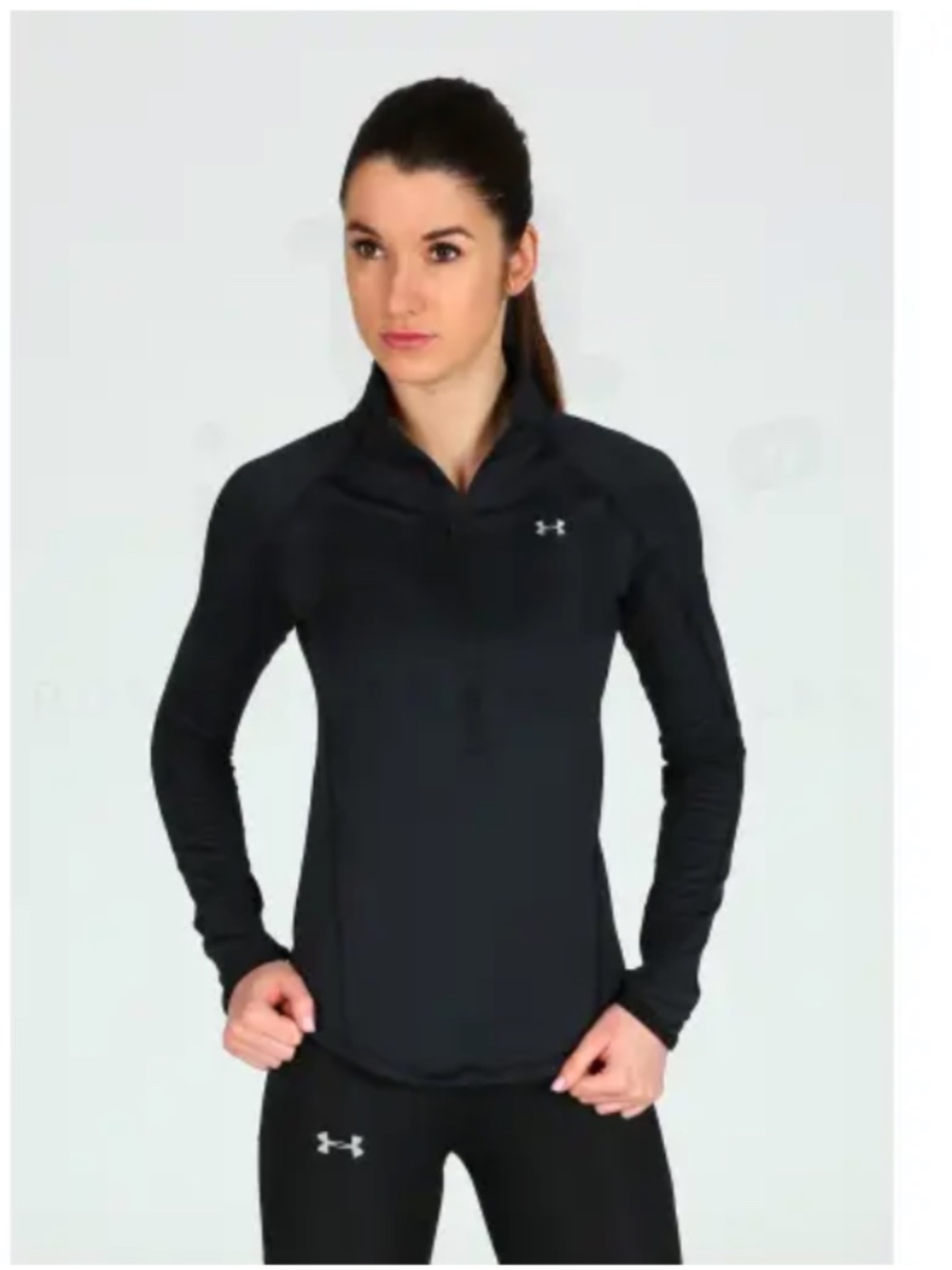 BLUE Women Under Armour 1/2 Zip Cold Gear NAVY BLUE XS EXTRA SMALL